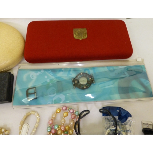 307 - Wristwatch and costume jewellery: to include pearl and other bead necklaces&nbsp;&nbsp;
