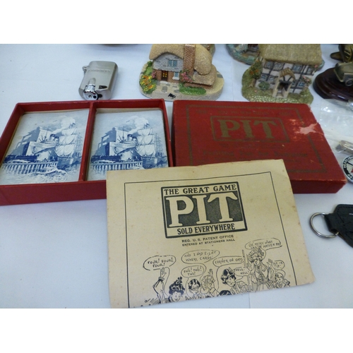 309 - A mixed lot: to include a Thomas & Williams brass Tilley lamp  10