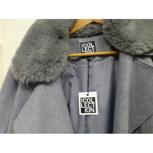 31 - A lady's Warehouse mixed blend, camel coloured jacket&nbsp; size 16; and a Debenham Collection mixed... 