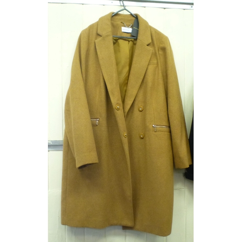 31 - A lady's Warehouse mixed blend, camel coloured jacket&nbsp; size 16; and a Debenham Collection mixed... 