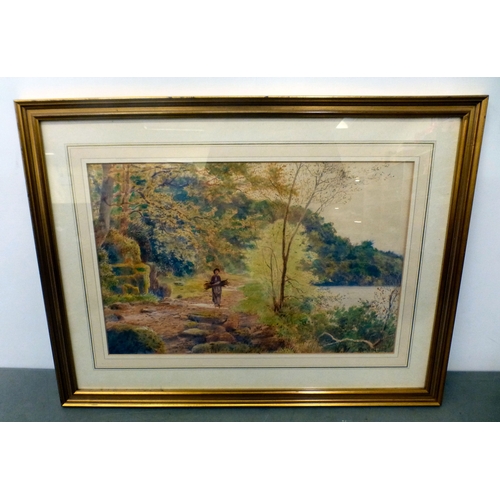 32 - Four 19thC and later watercolours: to include EB Lait - 'At Ditchling, Sussex'&nbsp; bears a signatu... 