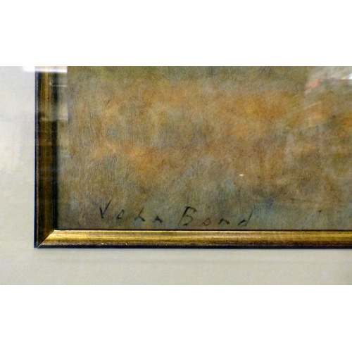 36 - Vola Bond - 'Harvesting the Sugar Cane'&nbsp; mixed media&nbsp; bears a signature with label verso&n... 