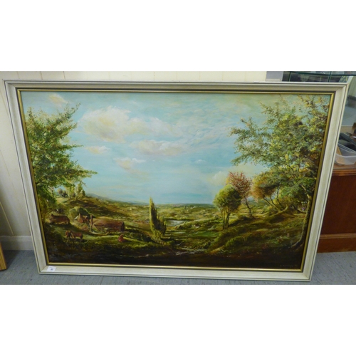 45 - Dorothy Aldridge - a pastoral landscape scene&nbsp; oil on board&nbsp; bears a signature & dated... 