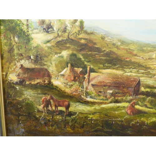 45 - Dorothy Aldridge - a pastoral landscape scene&nbsp; oil on board&nbsp; bears a signature & dated... 