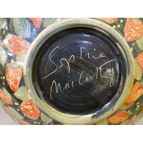 46 - Studio pottery: to include a Colin Gerard red glazed bowl&nbsp; 3.5