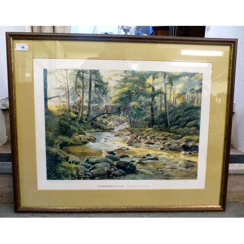 48 - Pictures and prints: to include after Harry J McGregor - a shoreline scene  Limited Edition 231/850 ... 