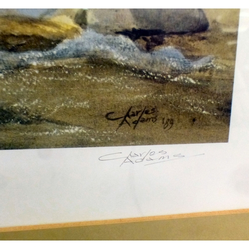 48 - Pictures and prints: to include after Harry J McGregor - a shoreline scene  Limited Edition 231/850 ... 