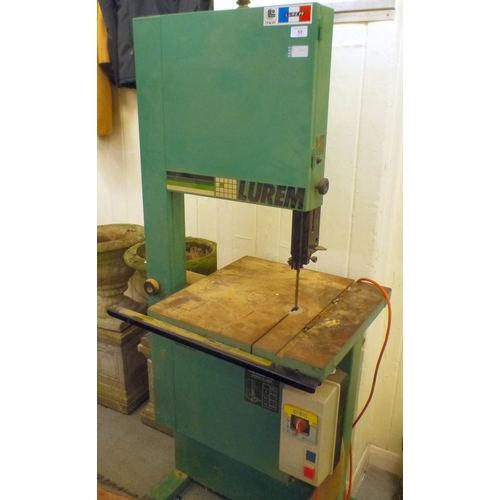 53 - A Lurem SAR 400 workshop band saw  65