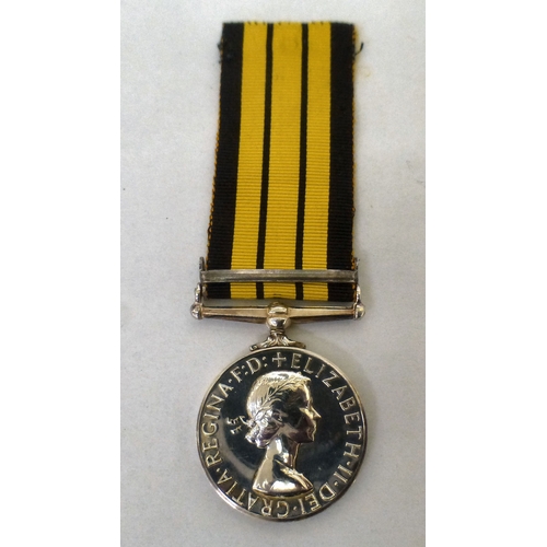 9 - An Elizabeth II British Africa service medal, the clasp inscribed Kenya, the inscription for SAC CT ... 