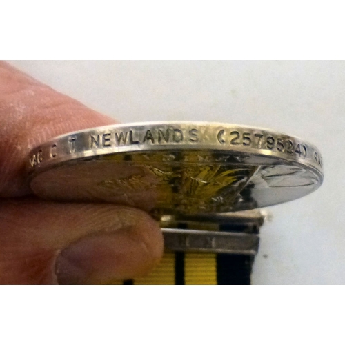 9 - An Elizabeth II British Africa service medal, the clasp inscribed Kenya, the inscription for SAC CT ... 