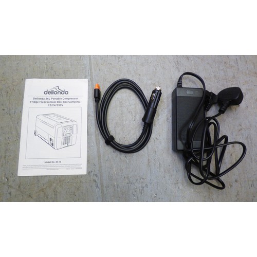 43 - A Dellonda 36L portable Dual Zone Compressor fridge freezer  boxed