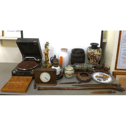 100 - A mixed lot: to include a coopered oak barrel  11