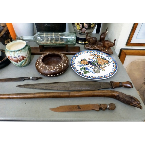 100 - A mixed lot: to include a coopered oak barrel  11