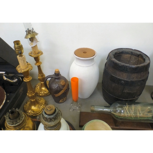 100 - A mixed lot: to include a coopered oak barrel  11