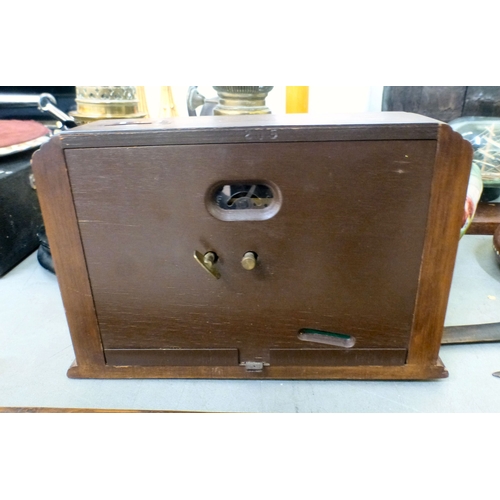 100 - A mixed lot: to include a coopered oak barrel  11