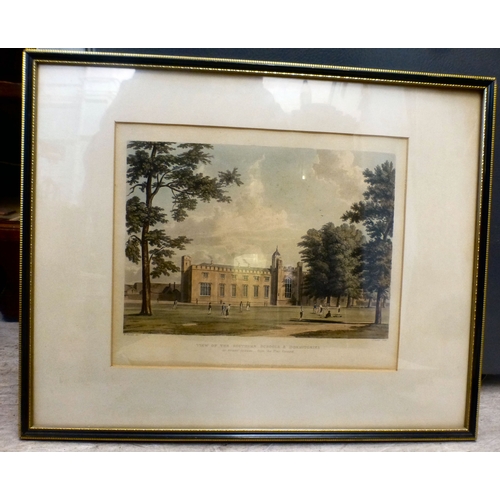 102 - Prints: to include after E Rudge - 'Grand Entrance to Rugby School House'&nbsp; print&nbsp; 8