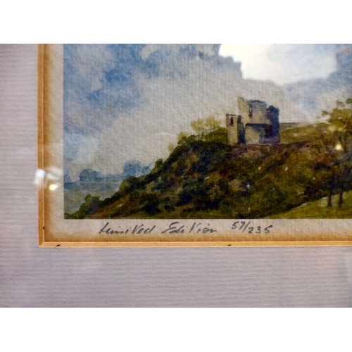 103 - Pictures and prints: to include a street scene  watercolour  bears an indistinct signature & dat... 