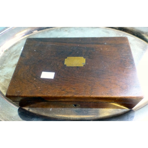 105 - A mixed lot: to include two EPNS serving trays  23