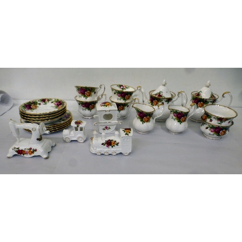 116 - Decorative bone china: to include Royal Albert Old Country Rose pattern teaware, the teapot&nbsp; 5.... 