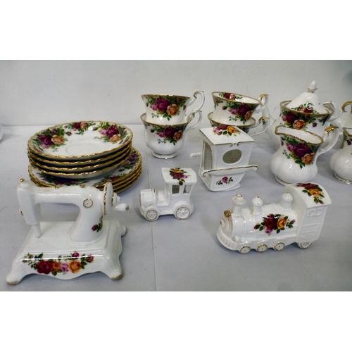 116 - Decorative bone china: to include Royal Albert Old Country Rose pattern teaware, the teapot&nbsp; 5.... 