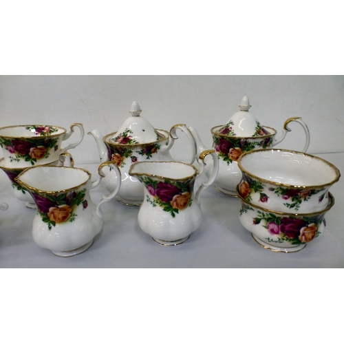 116 - Decorative bone china: to include Royal Albert Old Country Rose pattern teaware, the teapot&nbsp; 5.... 