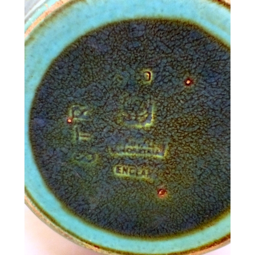 182 - A Royal Lancastrian green glazed pottery vase&nbsp; 8