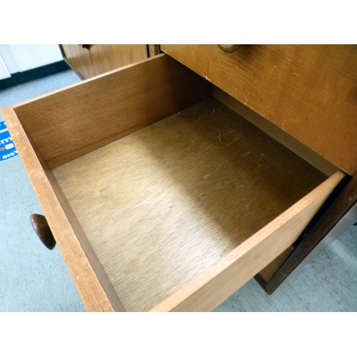 197 - A Vanson Robert Heritage mixed fruitwood sideboard with an arrangement of two doors and three drawer... 