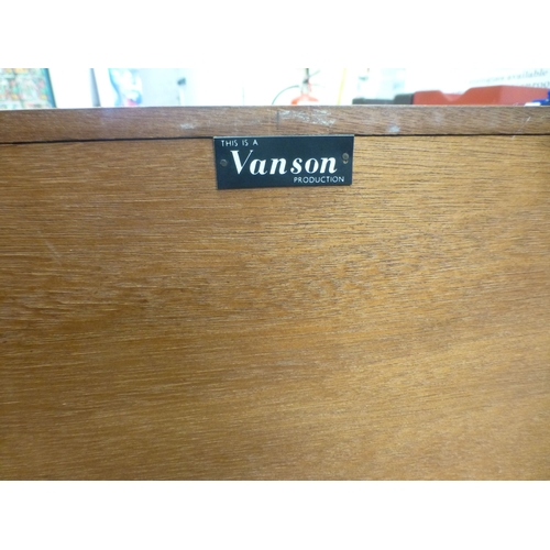 197 - A Vanson Robert Heritage mixed fruitwood sideboard with an arrangement of two doors and three drawer... 