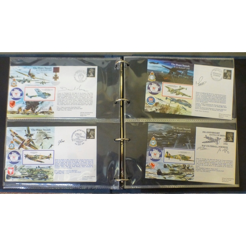 207 - Uncollated postage stamps: to include signed Battle of Britain examples