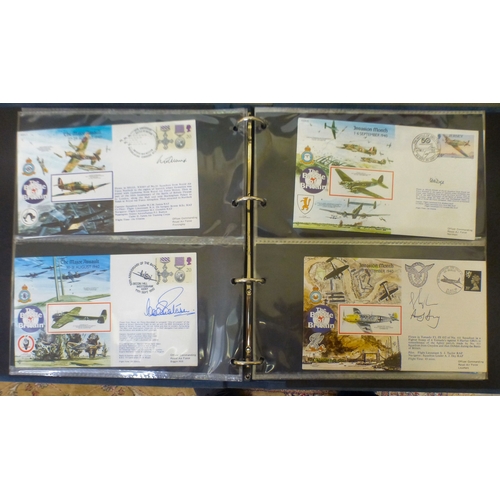 207 - Uncollated postage stamps: to include signed Battle of Britain examples