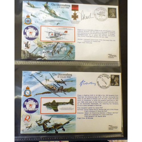 207 - Uncollated postage stamps: to include signed Battle of Britain examples