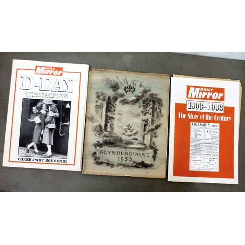 215 - Ephemera: to include 1930/1950s newspapers; opera programmes; and maps
