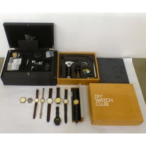 225 - Wristwatches&nbsp; variously cased and strapped; and horologist's tools