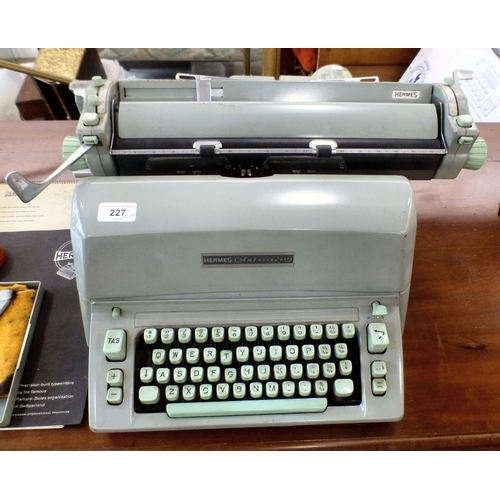 227 - A Hermes Ambassador B1-C manual typewriter&nbsp;