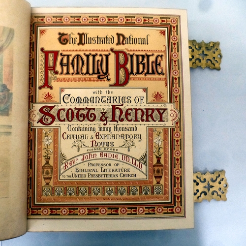 234 - An illustrated National Bible, bound with brass mounts; and a book, 'A Complete Account of the Build... 