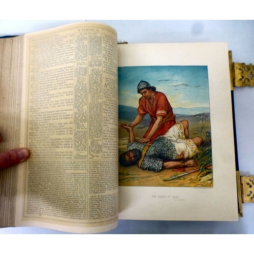 234 - An illustrated National Bible, bound with brass mounts; and a book, 'A Complete Account of the Build... 