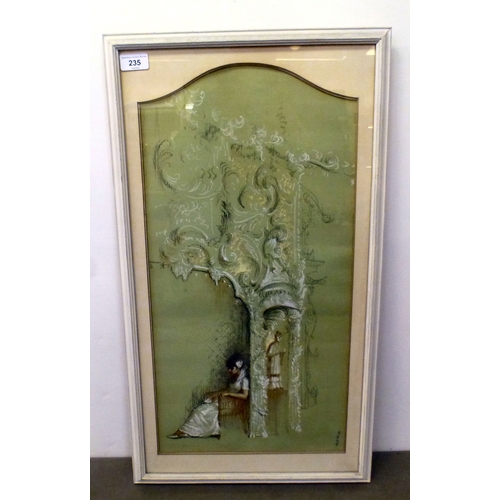 235 - Henry Bird - 'Chinese Fantasy'&nbsp; mixed media&nbsp; bears a signature & text verso&nbsp; 22