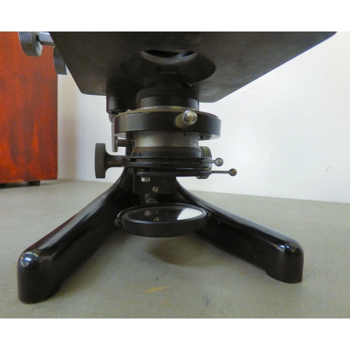 Two vintage microscopes: to include a WR Prior & Co Ltd of London ...