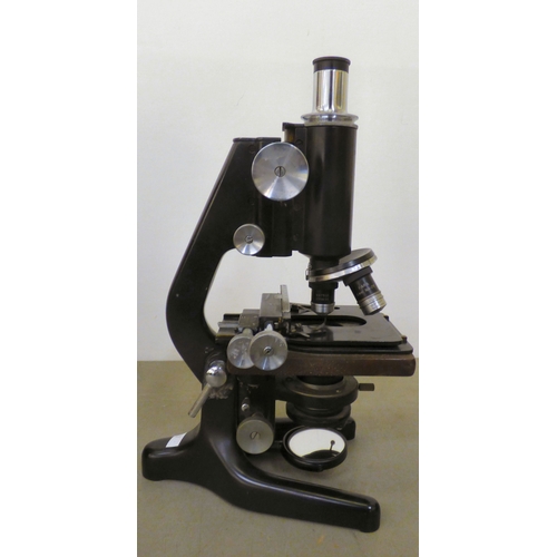 Two vintage microscopes: to include a WR Prior & Co Ltd of London ...
