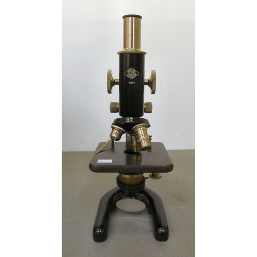 Two vintage microscopes: to include a WR Prior & Co Ltd of London ...