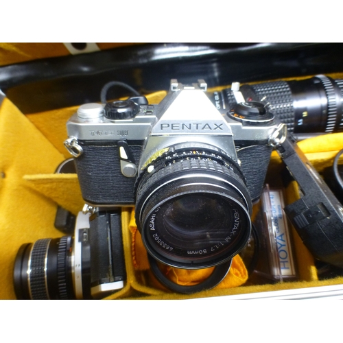 70 - Photographic equipment and accessories: to include Pentax and other lenses