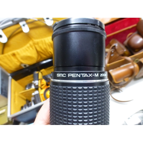 70 - Photographic equipment and accessories: to include Pentax and other lenses