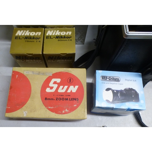 70 - Photographic equipment and accessories: to include Pentax and other lenses