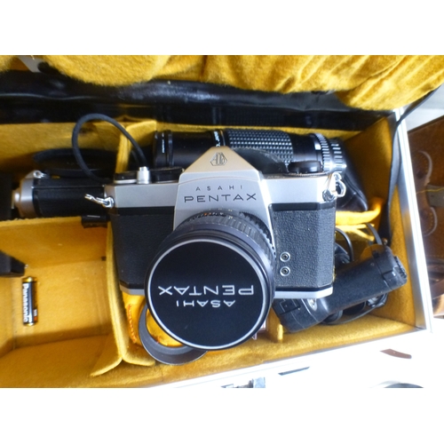70 - Photographic equipment and accessories: to include Pentax and other lenses