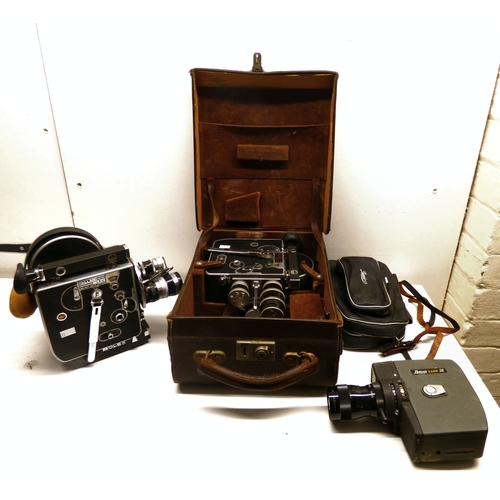 71 - Vintage photographic equipment: to include two Bolex Paillard cameras