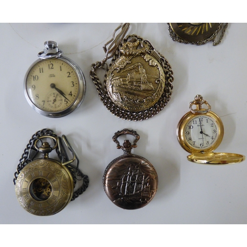 79 - Modern and antique inspired, skeleton and other pocket watches