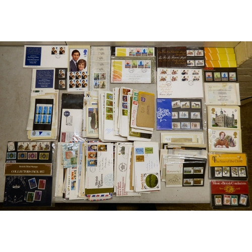 82 - Uncollated Mint unused stamps; PHQ cards; First Day covers; presentation packs; and similar stamps