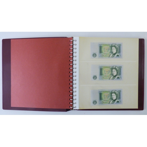 83 - An album of uncollated mainly British pre/post decimal bank notes, featuring &pound;1 and &pound;20