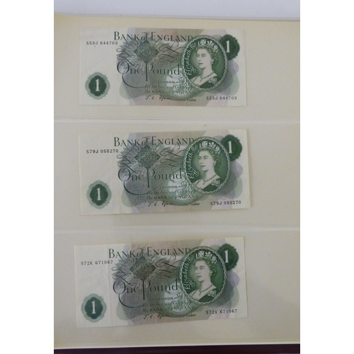 83 - An album of uncollated mainly British pre/post decimal bank notes, featuring &pound;1 and &pound;20