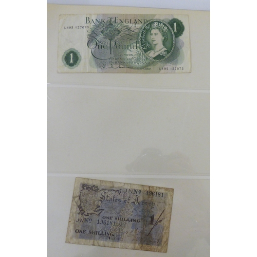 83 - An album of uncollated mainly British pre/post decimal bank notes, featuring &pound;1 and &pound;20
